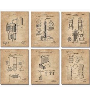 Whiskey Bourban Patent Portraits And Frames